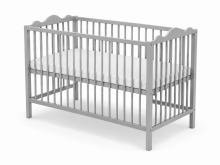 Elf Bed Petal Drawer Art.298138 Grey  Puidust beebivoodi hoiuruumiga (120x60 cm)