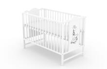 Elf Bed Petal II Art.2981412 White/Grey  Puidust beebivoodi 120x60 cm