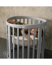 Elf Bed Crib Roundy  Art.298159 Nut Stiilne ümmargune puidust võrevoodi