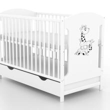 Elf Bed Meadow Drawer Art.298162 White  Puidust beebivoodi hoiuruumiga (120x60 cm)