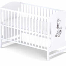 Elf Bed Meadow Art.298167 White/Natural Wooden baby crib  (120x60 cm)