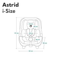 Lionelo Astrid I-Size Art.298201 Black Grey  Imiku turvahäll (0–13 kg)