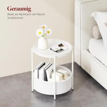 ModernHome Round Side Table Art.298325 Round coffee table with storage and bedside table