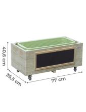 Classic World Wooden Planter on Wheels for Children with Chalkboard