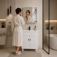 Vannitoa kapiga koos kraanikausi + peegli mööbliseade ModernHome