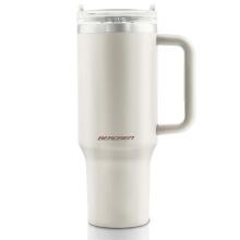 Vacuum thermos mug with straw set 1180 ml Berdsen cream
