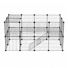 Modulaarne puuri komplekt närilistele 35 paneeli must Petsi