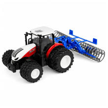 Kaugjuhtimisega traktor rulliga RC tuled punane 1:24