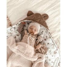 La Bebe™ Sleep Comforter Gift Set Art.299202 Black Bunnies Soft security blanket + Pacifier holder