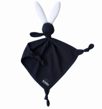 La Bebe™ Sleep Comforter Gift Set Art.299202 Black Bunnies Soft security blanket + Pacifier holder