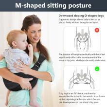 Aoowu Baby Carrier Art.299211 Black Ergonoomiline beebikandekott (4–20 kg)