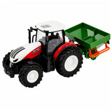 RC Remote Controlled Agricultural Tractor with Seeder Lights Red 1:24