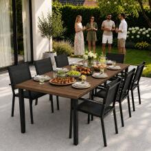 Suur 8-kohaline aiapink 180x90 cm terrassile aeda pruun laud MultiGarden