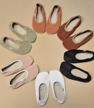Bebe Basic Hip-Hop Gymnastics Shoes Art.SB120 White Чешки гимнастические c кожанной подошвой
