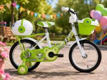 Esperia Kids Bike Panda White/Green 14' Art.9770 Laste jalgratas täispuhutavate rataste ja terasraamiga