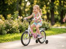 Esperia Kids Bike Panda White/Green 14' Art.9770 Laste jalgratas täispuhutavate rataste ja terasraamiga