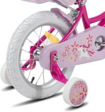 Glerc Kids Bike Wheels Collas 14'  Art.72708 Peach Children's two-wheeled bicycle with additional wheels