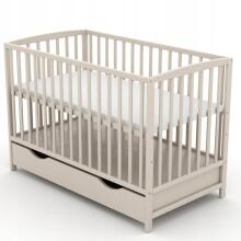 Elf Bed Arco Drawer Art.73282 Taupe Puidust beebivoodi hoiuruumiga (120x60 cm)