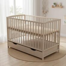 Elf Bed Arco Drawer Art.74235 Natural Puidust beebivoodi hoiuruumiga (120x60 cm)