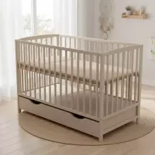Elf Bed Arco Drawer Art.74235 Natural Puidust beebivoodi hoiuruumiga (120x60 cm)