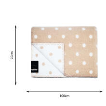 La Bebe™ Eco Dots Natural Lambswool Baby blanket Grey Dots 100х70 cm