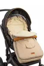 Sensillo Classic Romper Bag Art.84667 Cappuccino/Wool  Naturaalsest lambanahast magamiskott lapsevankrile