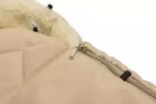 Sensillo Classic Romper Bag Art.84667 Cappuccino/Wool  Naturaalsest lambanahast magamiskott lapsevankrile