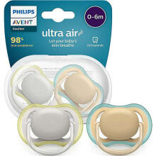 Philips Avent Ultra Air Deco Art.SCF085/15   Пустышка силиконовая, 0-6 mēn (2 gab)
