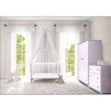 Drewex Natalia White Art.91729  Kids wooden Cribbed 120x60cm
