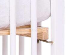 Drewex Natalia White Art.91729  Kids wooden Cribbed 120x60cm